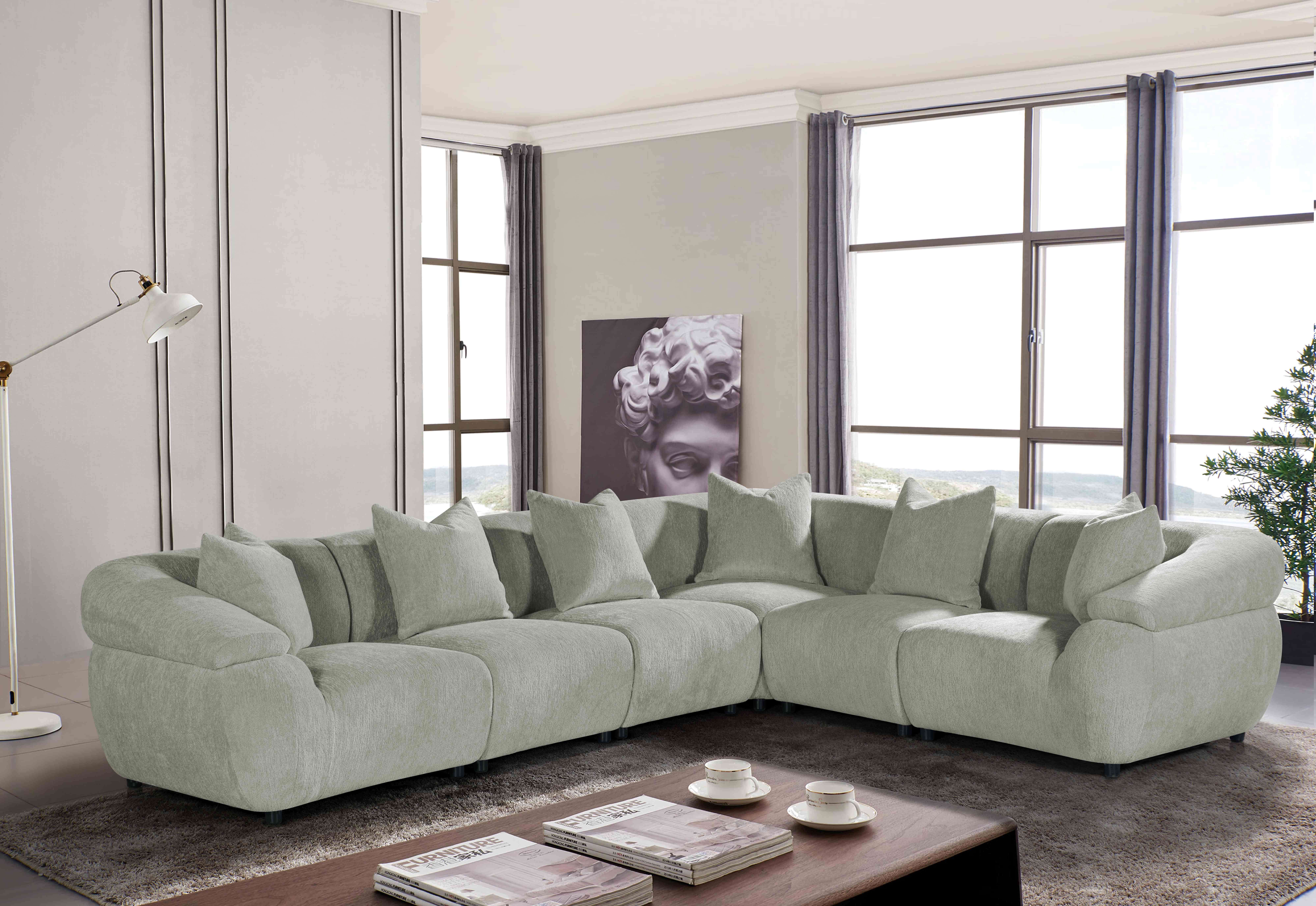 Sectional sofa(3 armless chair +Raf chair+Laf chair+Corner) 