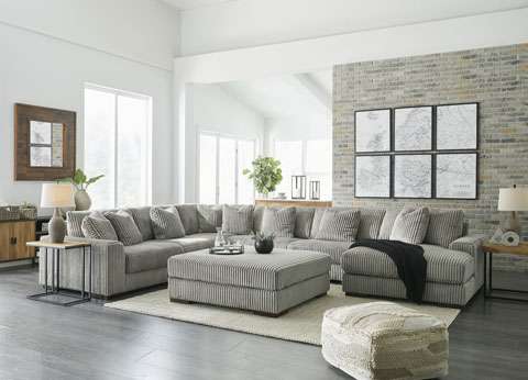 Lindyn Sectional Sofa Set 6 Pieces