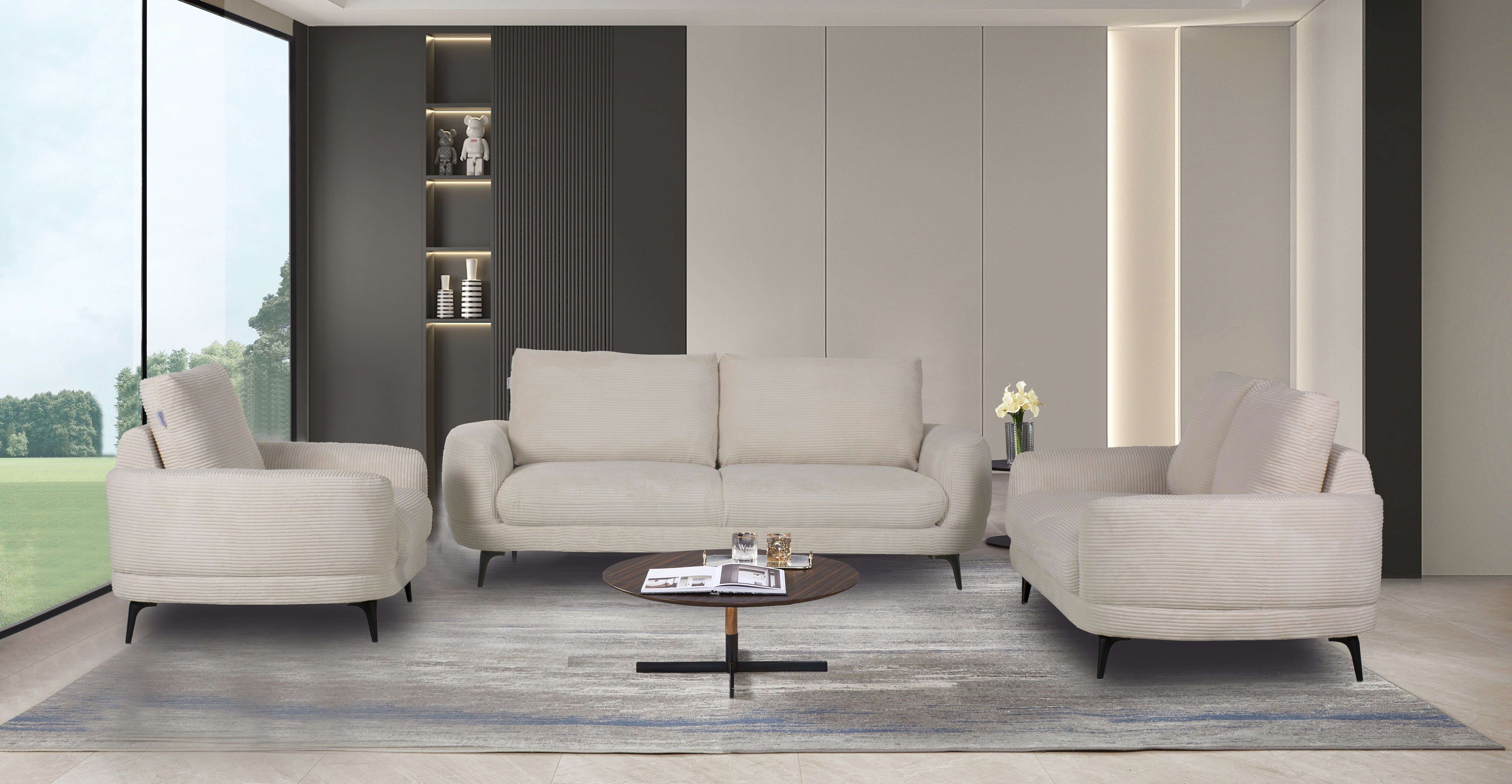 Sofa set (3+2+1) M. SIM-2407 / 13-(H60) Light Gray