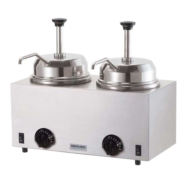 Server FSP-Twin Cheese Warmer with Two Pumps - 2x 2.8 L