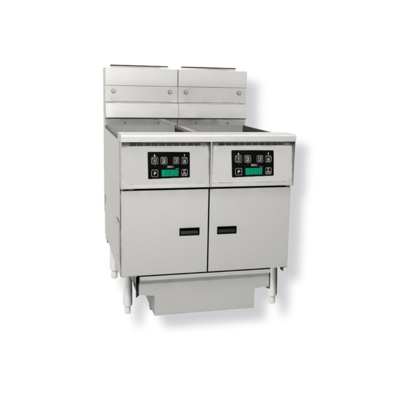 قلاية غاز أنيتس AGP55D-2/FD بلاتينيوم 14 لتر مزدوجة – تحكم رقمي مع درج فلترة