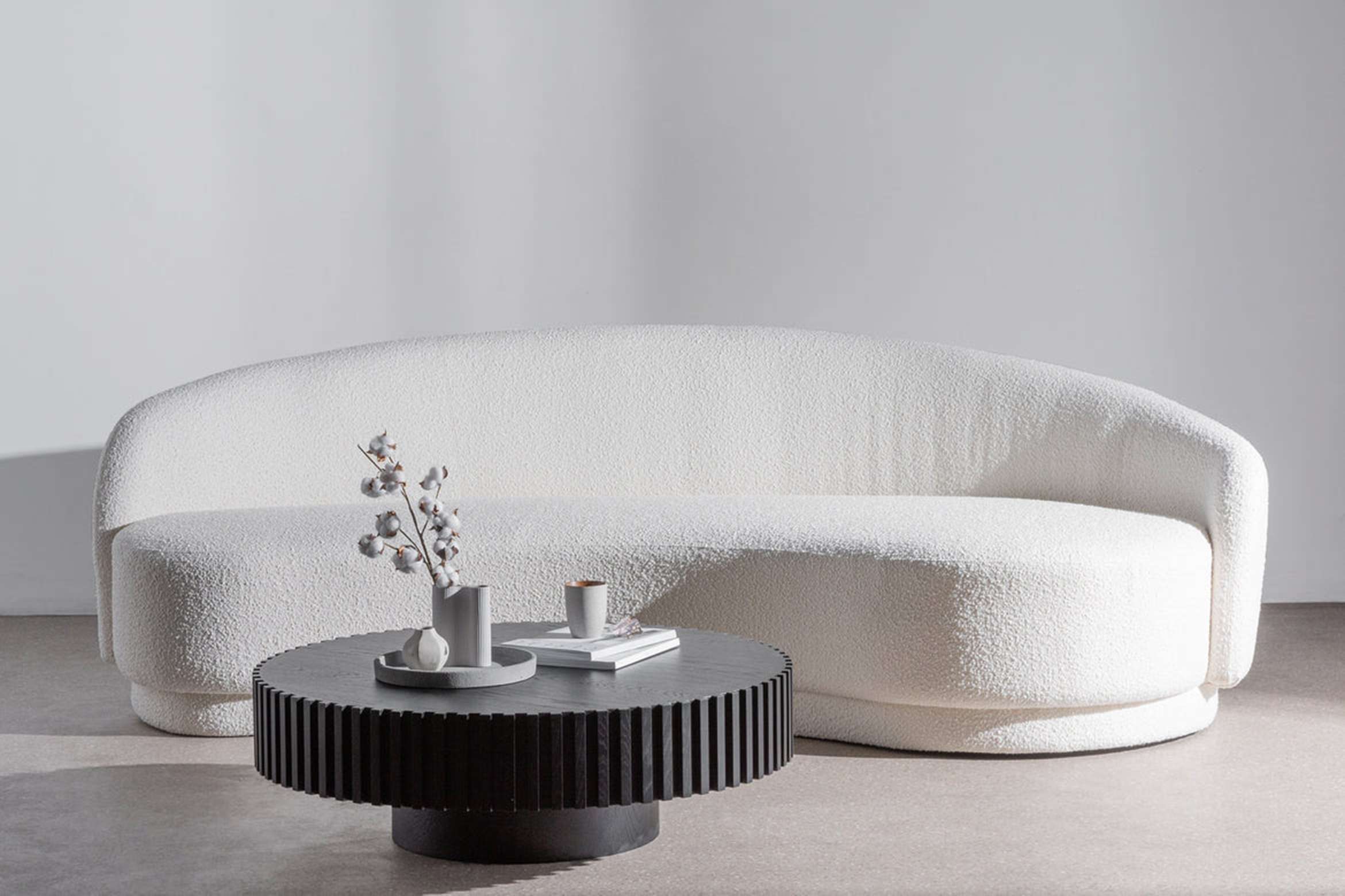 Loveseat (White)Light Gray