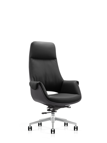 كرسي دوار ظهر طويل  YS2217A BLACK+COFFEE