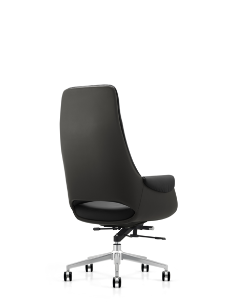 كرسي دوار ظهر طويل  YS2217A BLACK+COFFEE