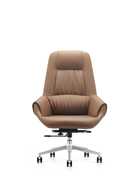 كرسي دوار ظهر طويل  YS-2212A  LIGHT BROWN