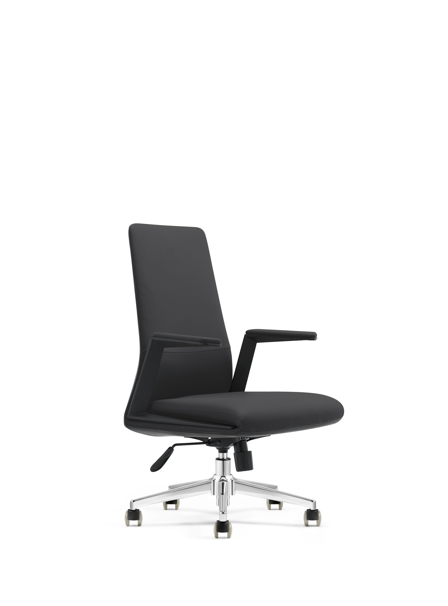 كرسي دوار ظهر قصير  LY-001B BLACK