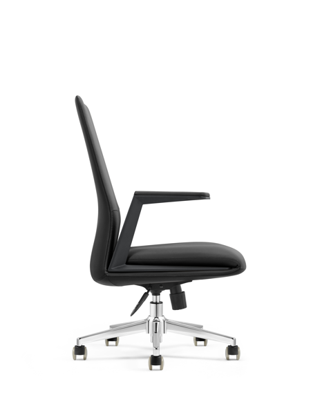 كرسي دوار ظهر قصير  LY-001B BLACK