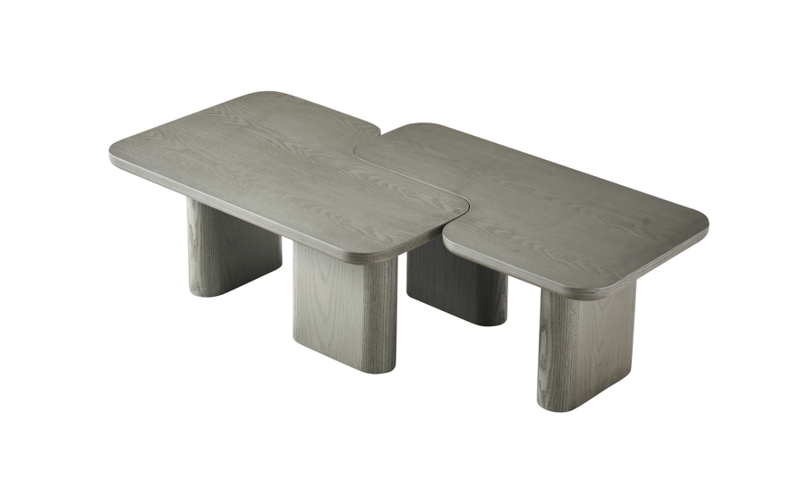 Twin Grey Veneer طقم طاولات