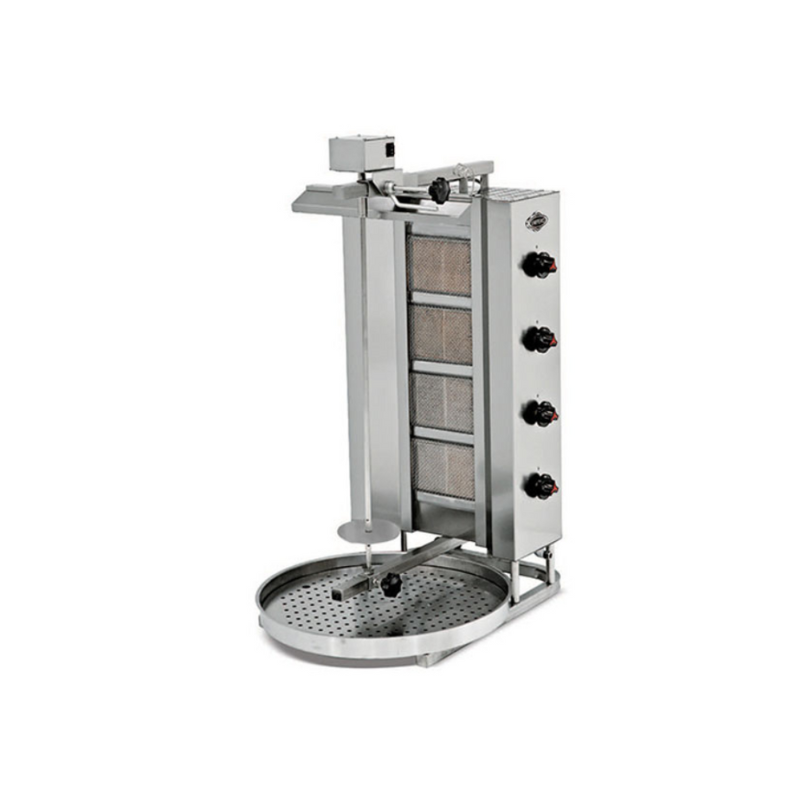 Empero EMP.DN.220+EMP.KT.01 Gas Shawarma Machines Motor On Top 3 Burners