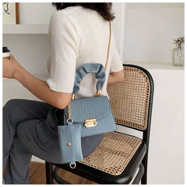 Popular Stone Pattern Handheld Shoulder Chain Bag