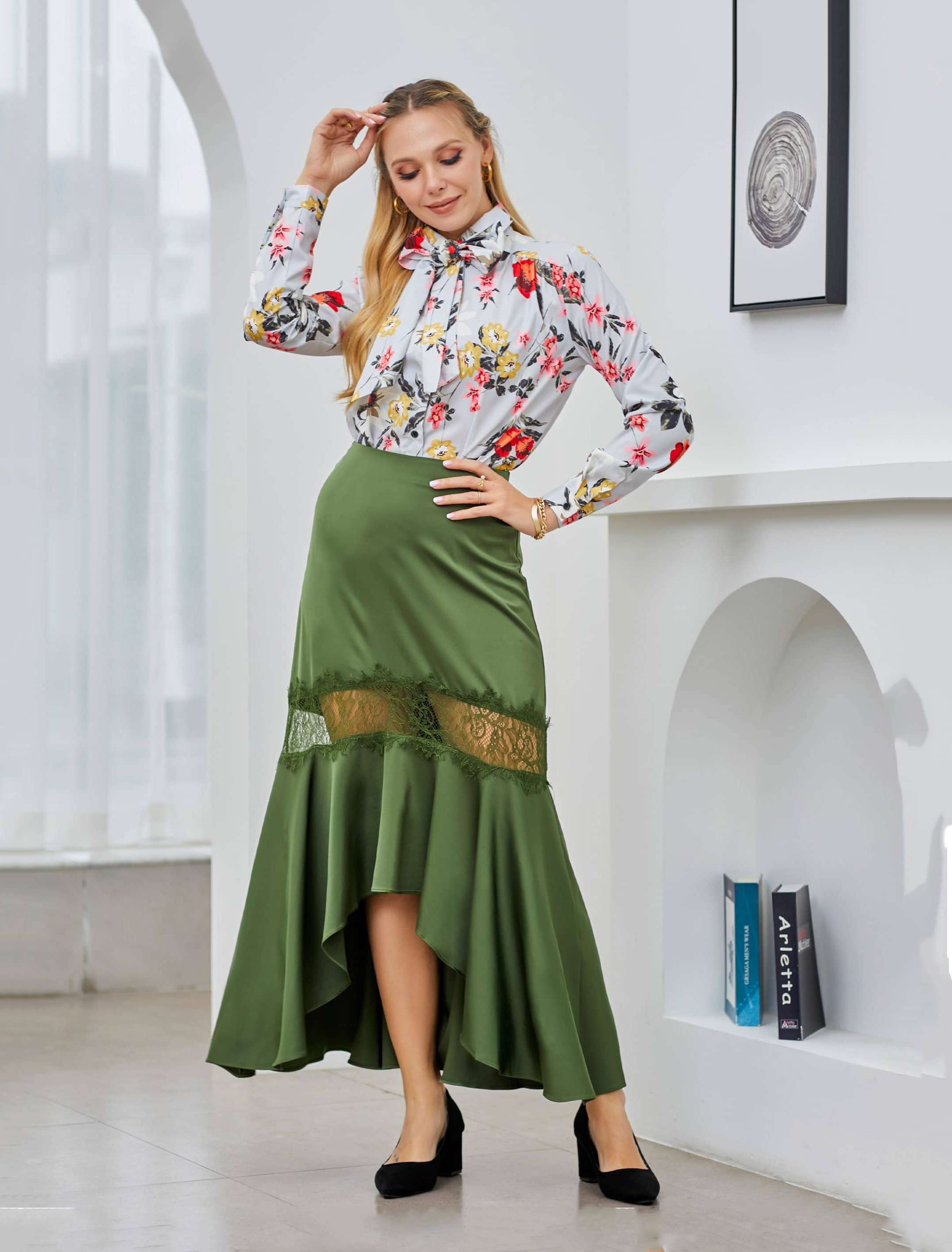 تنورة جمانة أخضر