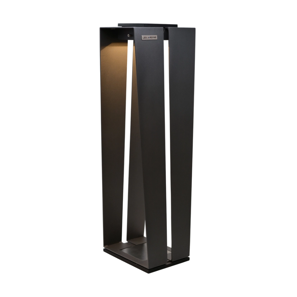 LES JARDINS سكال مصباح أرضي أسود كبير بالطاقة الشمسية
