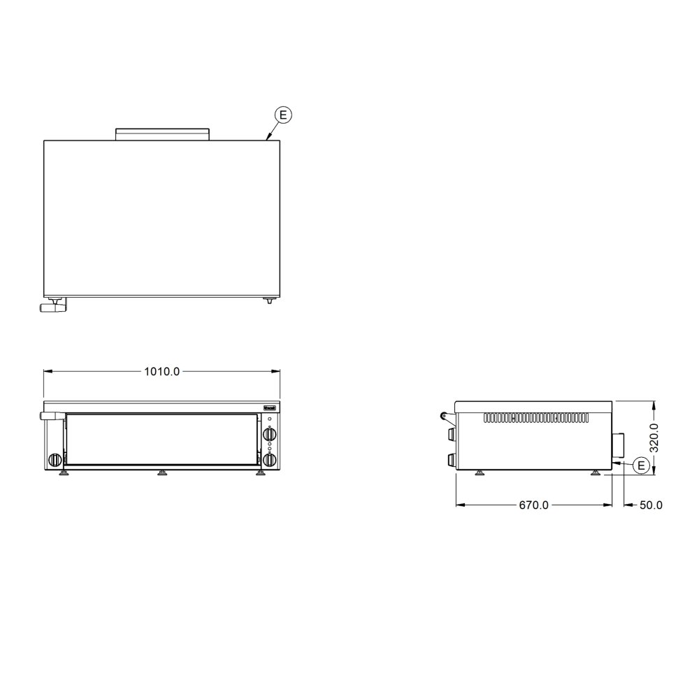 Lincat PO69X Single Deck Pizza Oven, Firebrick Base