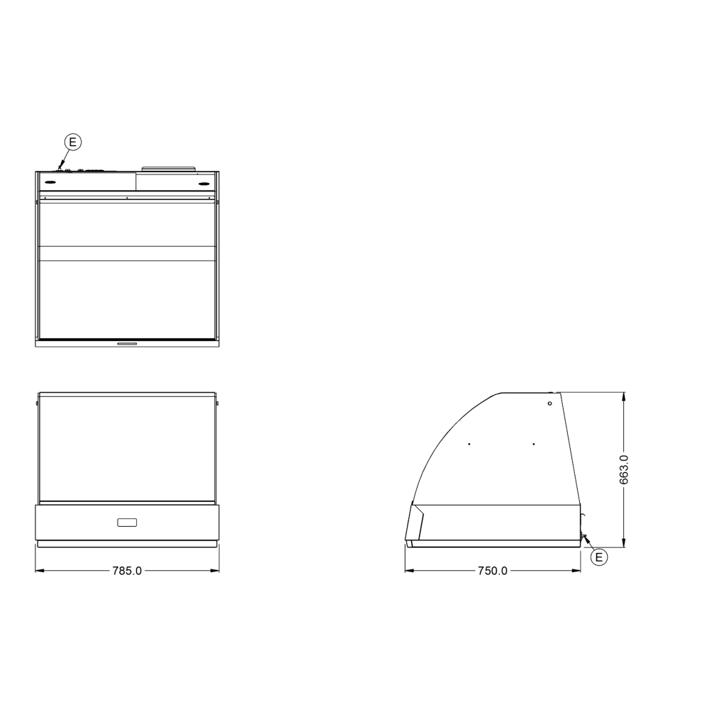 Lincat SCH785 Heated Food Display Showcase, Digital Display
